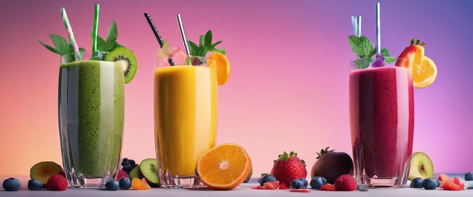 Colorful plant-based smoothie