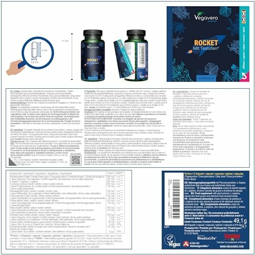 Vegavero Rocket supplement packaging and label details